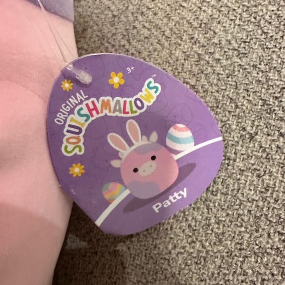 Nwt 16" Patty the Cow Easter Squishmallow Bunny Rabbit ears - Picture 4 of 7
